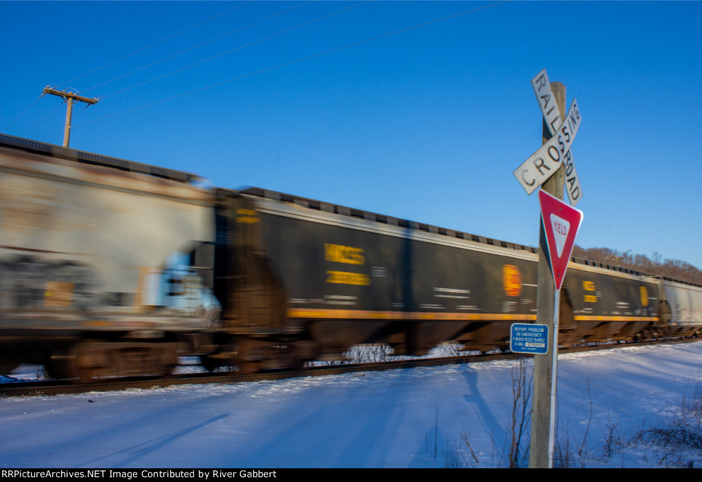 Eastbound CPKC Run-Through Grain Train at Parkville